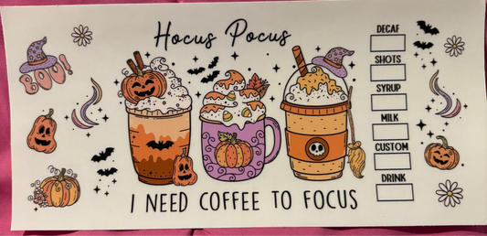 Hocus Pocus (I need coffee to focus) Decal