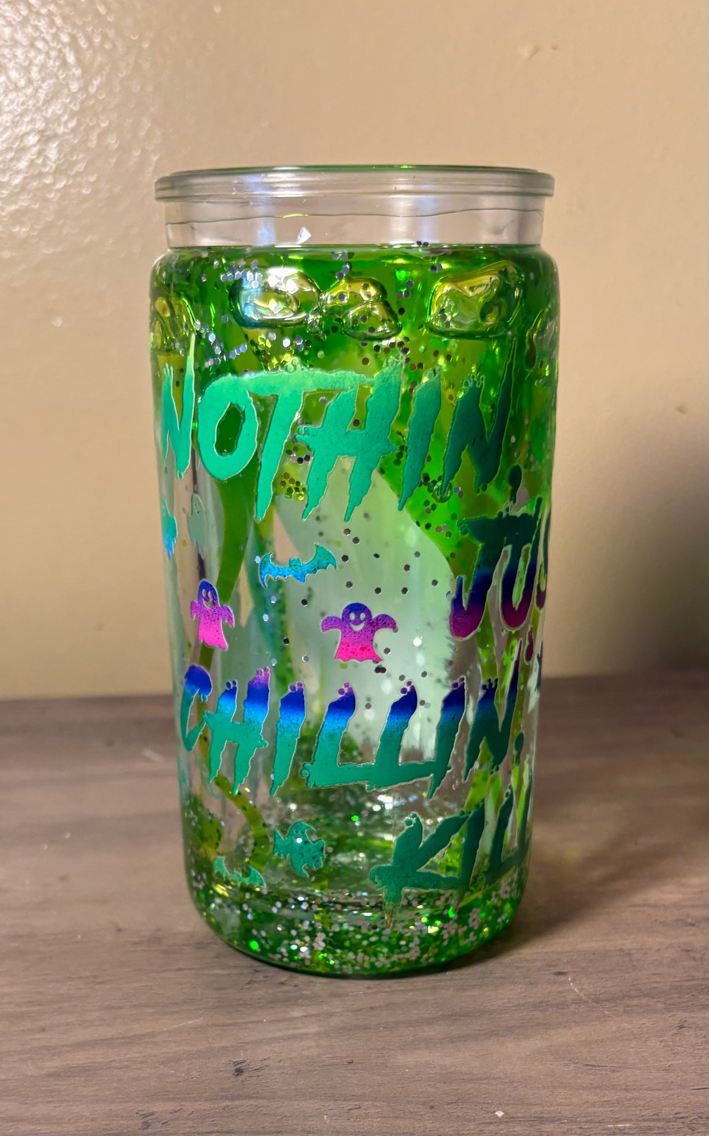 *Small tear on decal* Ghost face Lava drip *Discounted*