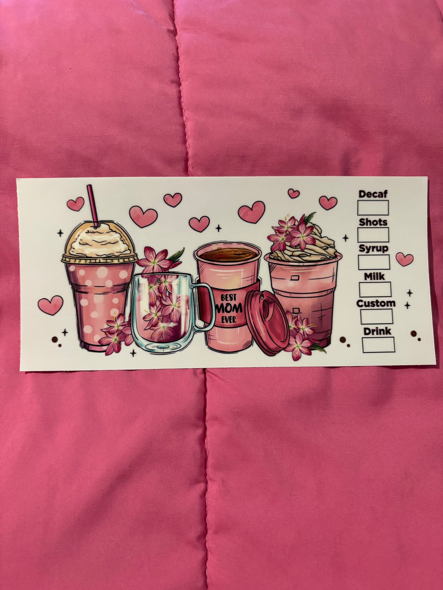 Coffee Best Mom Ever Decal