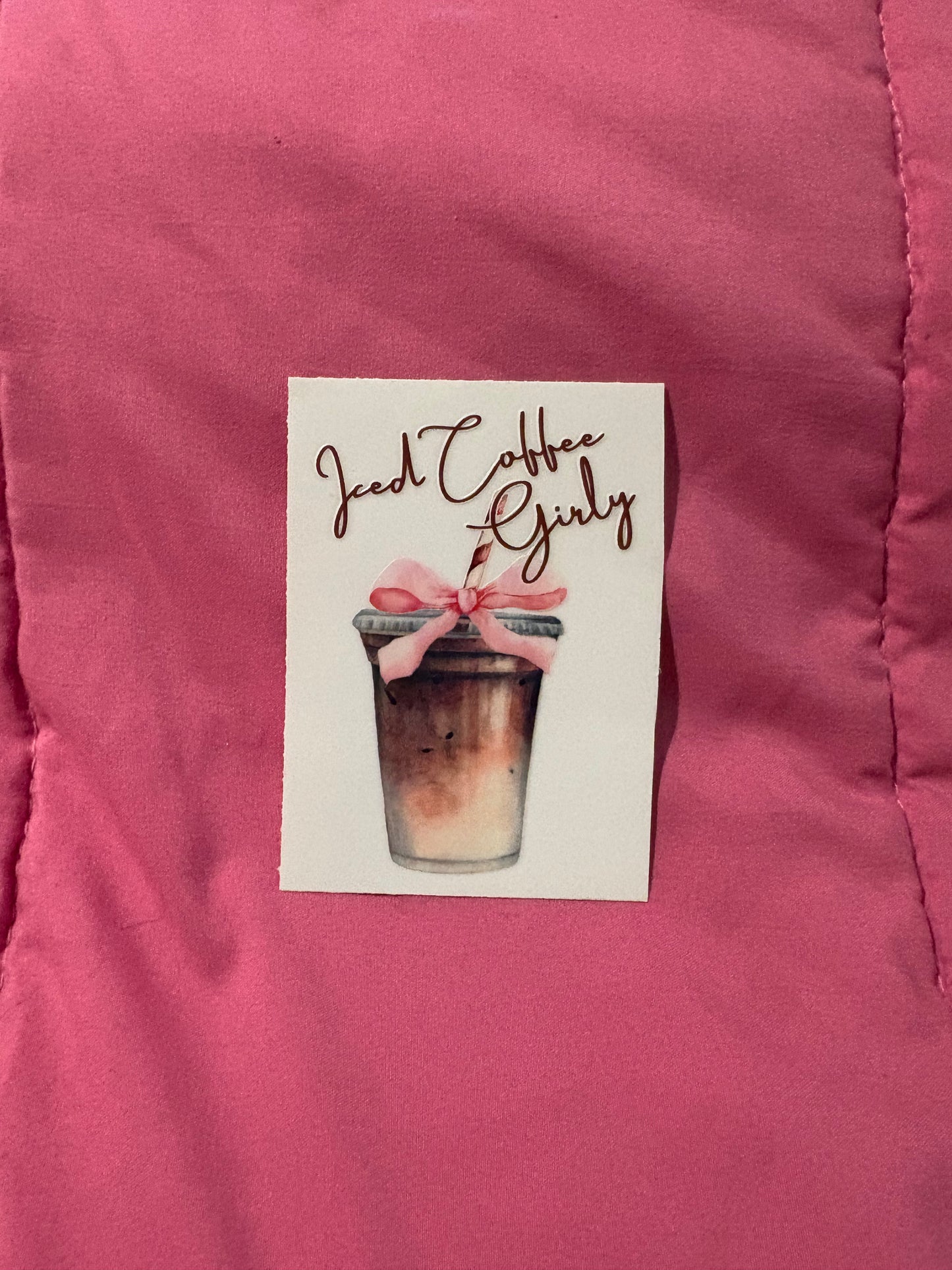 Iced Coffee Girly with bow