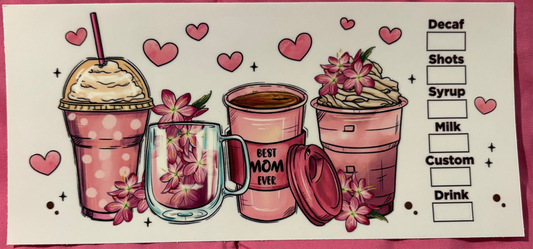 Coffee Best Mom Ever Decal