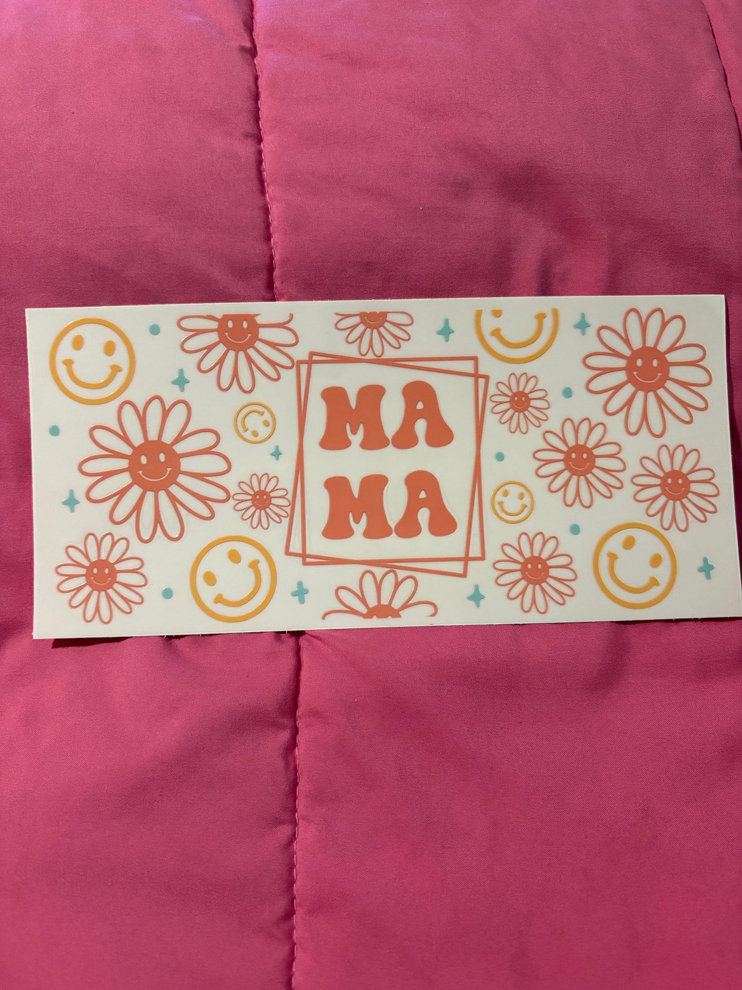 Smiley/flower Mama Decal