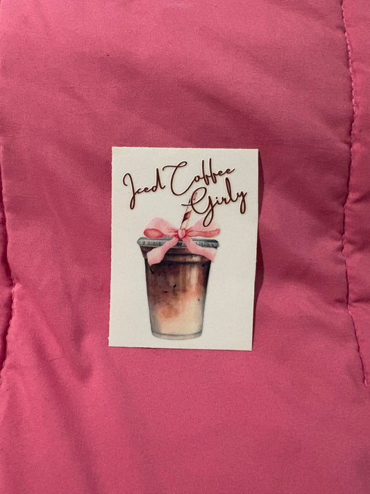 Iced Coffee Girly with bow