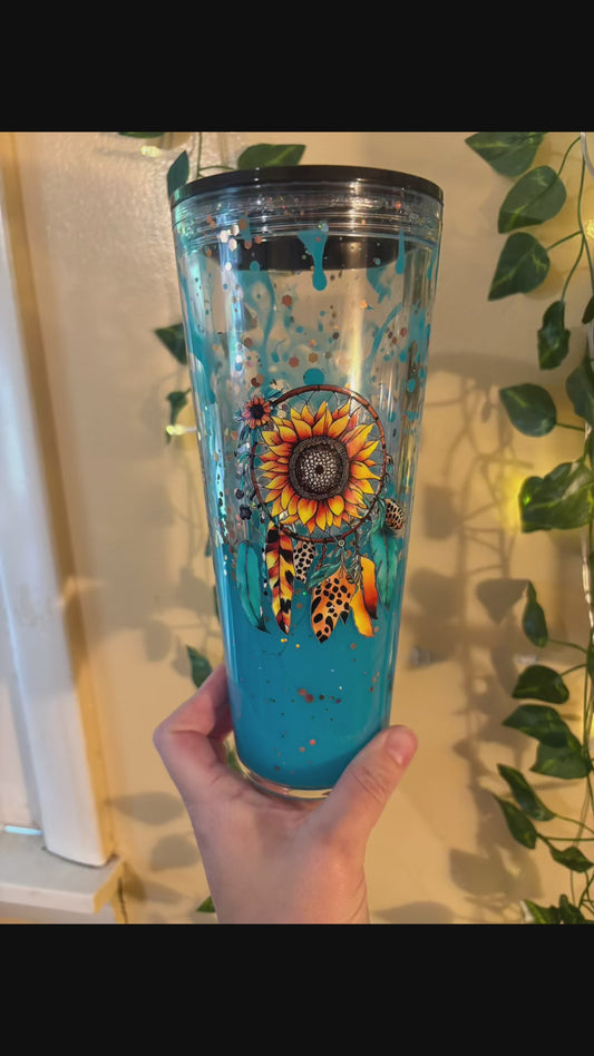Dream catcher with turquoise lava 24 oz